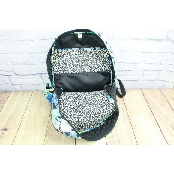 Vera Bradley Blue Quilted Camo Floral School Laptop Backpack main image 4